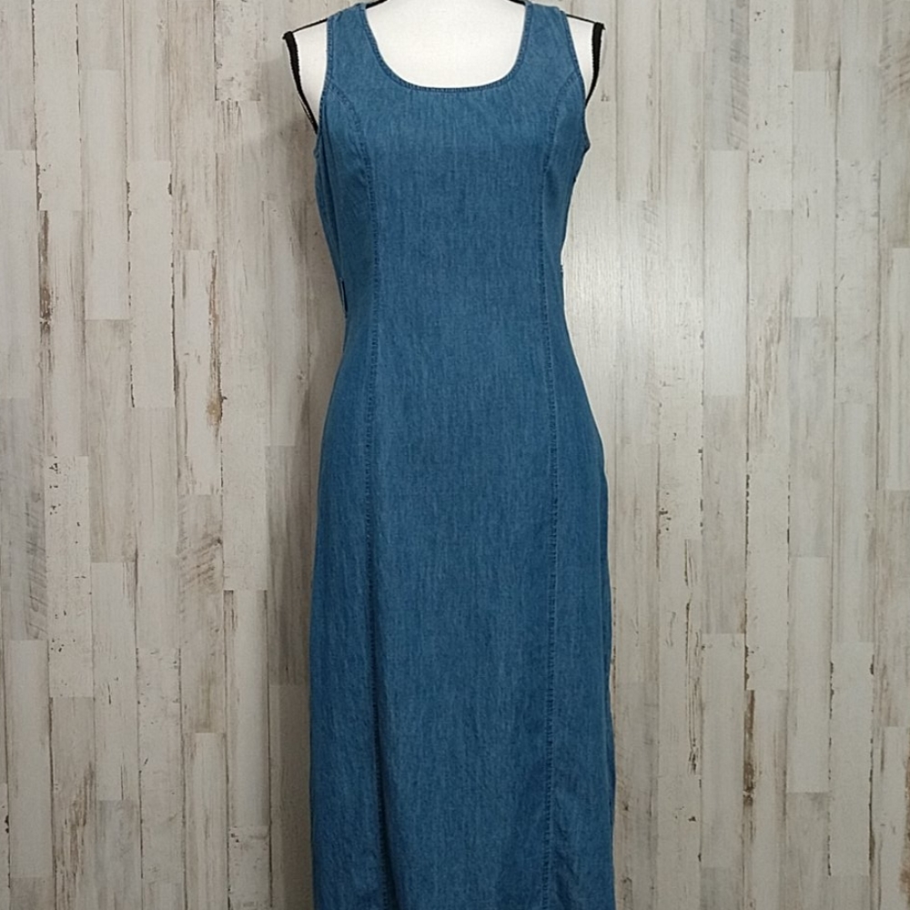 Bluet Denim Sleeveless Maxi Dress